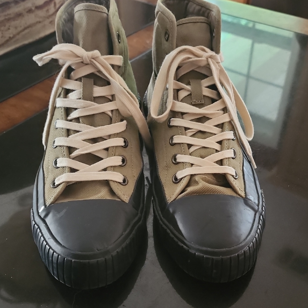 Zara Black and Green Sneakers Classic Design